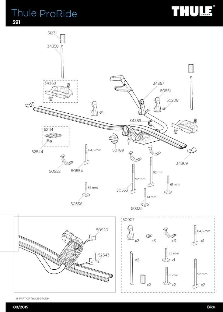 Thule proride 591 deals parts