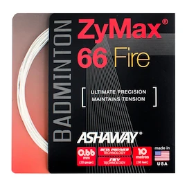 Badmintonsaite Ashaway Zymax 66 Fire White Set