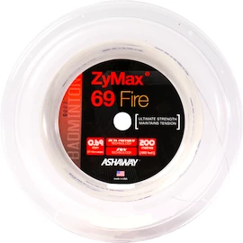 Badmintonsaite Ashaway ZyMax 69 Fire White - 200 m