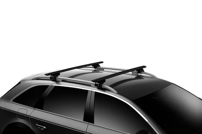 Dachträger Thule mit EVO WingBar Black Chrysler Voyager 5-T MPV Dachreling 08-21