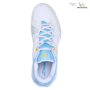 Damen Hallenschuhe Babolat  Shadow Spirit Women White/Light Blue