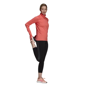 Damen Hoodie adidas  Run Fast 1/2 Zip Semi Turbo S