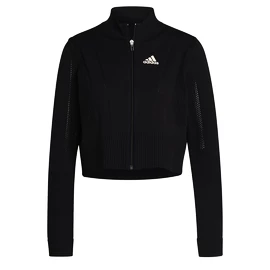 Damen Hoodie adidas  Tennis Primeknit Jacket Primeblue Aeroready Black