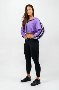 Damen Hoodie Nebbia  Cropped Zip-Up Hoodie purple