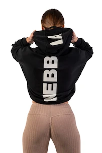 Damen Hoodie Nebbia  Loose Fit Crop Hoodie black M/L