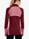 Damen Hoodie Under Armour  ColdGear 1/2 Zip-RED