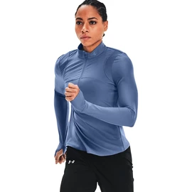 Damen Hoodie Under Armour Qualifier Half Zip Mineral Blue