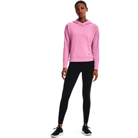 Damen Hoodie Under Armour Rival Terry Taped Hoodie Planet Pink