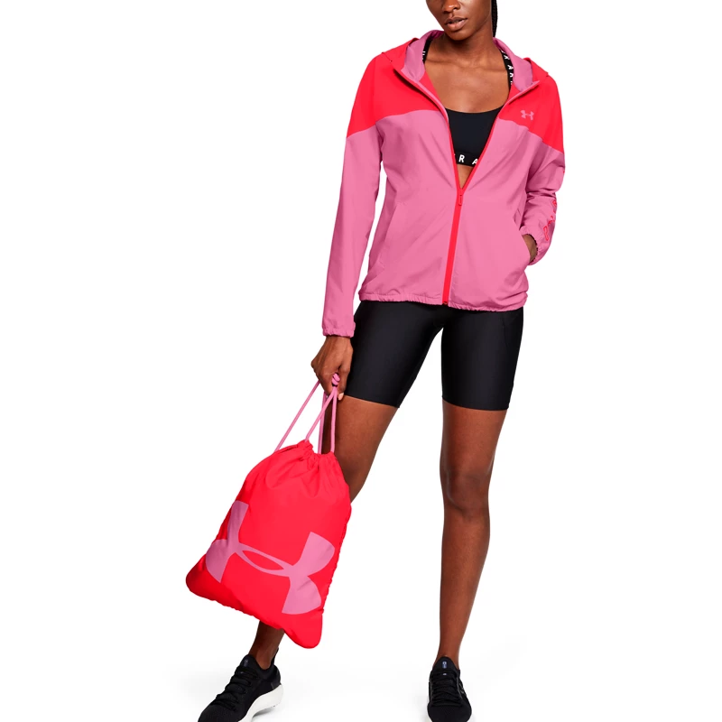 Damen Jacke Under Armour Woven | Pink/Orange Sportega