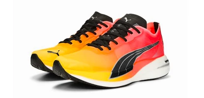 Damen Laufschuhe Puma  Deviate Nitro Elite Fireglow Sun Stream