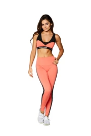 Damen Leggins Gym Glamour Legíny vysoký pas oranžové