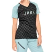 Damen-Radtrikot 100%  Airmatic Women's Jersey Seafoam Checkers