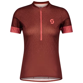 Damen-Radtrikot Scott Endurance 20 S/Sl Rust Red/Brick Red