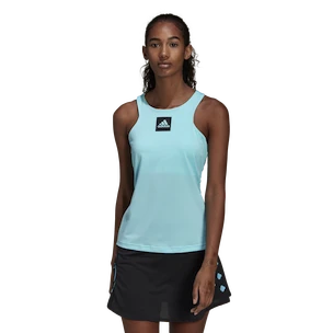 Damen T-Shirt adidas  Paris Y-Tank Primeblue Aqua M