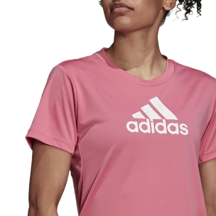 Damen T-Shirt adidas  Primeblue Designed 2 Move Logo Sport Tee Rose Tone