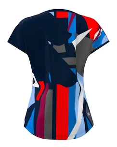 Damen T-Shirt BIDI BADU  New York 2024 Capsleeve Dark Blue/Red M