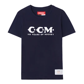 Damen T-Shirt CCM 125 Anniversary SS Tee Navy