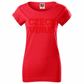 Damen T-Shirt Czech Virus Dotted Red