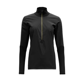 Damen T-Shirt Devold Running Cover Woman Zip Neck Caviar