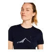 Damen T-Shirt Icebreaker Merino 150 Tech Lite SS T South Const Midnight Navy