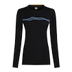 Damen T-Shirt Icebreaker Merino 200 Oasis LS Crewe Mountain Pulse Black