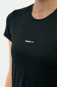 Damen T-Shirt Nebbia  FIT Activewear T-Shirt “Airy” with Reflective Logo black