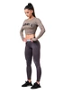 Damen T-Shirt Nebbia Hero Sporty Hero crop top long sleeve mocha