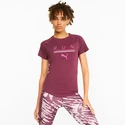 Damen T-Shirt Puma  Run 5K Logo Tee Grape Wine