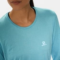 Damen T-Shirt Salomon  Agile LS Tee Crystal Blue