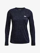 Damen T-Shirt Under Armour  Tech LS Crew Twist-NVY