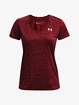 Damen T-Shirt Under Armour  Tech SSV - Twist-RED