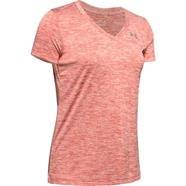 Damen T-Shirt Under Armour Tech V-Neck Twist Red