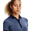 Damen T-Shirt Under Armour  Zinger SS Novelty Polo Mineral Blue