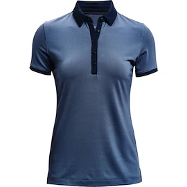 Damen T-Shirt Under Armour Zinger SS Novelty Polo Mineral Blue