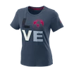 Damen T-Shirt Wilson  Love Earth Tech Tee W China Blue M