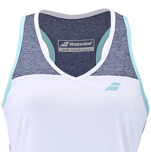 Damen Tank-Top Babolat  Play Tank Top Women White/Blue