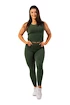 Damen Tank-Top Nebbia  Organic Cotton Ribbed Tank Top 414 dark green