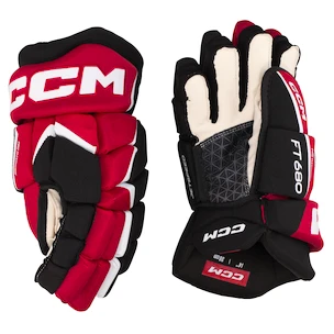 Eishockeyhandschuhe CCM JetSpeed FT680 Black/Red/White Senior 15 Zoll