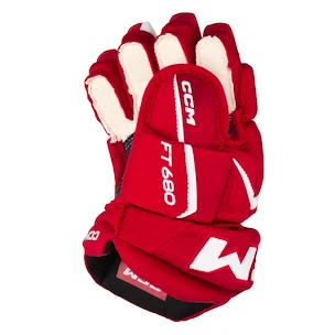 Eishockeyhandschuhe CCM JetSpeed FT680 Red/White Junior