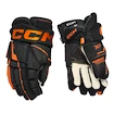 Eishockeyhandschuhe CCM Tacks XF Black/Orange Junior 11 Zoll