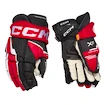 Eishockeyhandschuhe CCM Tacks XF Black/Red/White Junior