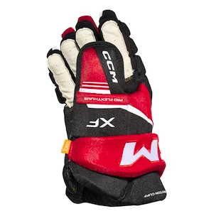 Eishockeyhandschuhe CCM Tacks XF Black/Red/White Junior 12 Zoll