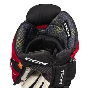 Eishockeyhandschuhe CCM Tacks XF Black/Red/White Junior 12 Zoll