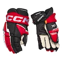 Eishockeyhandschuhe CCM Tacks XF Black/Red/White Senior 13 Zoll