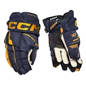 Eishockeyhandschuhe CCM Tacks XF Navy/Sunflower Junior 12 Zoll