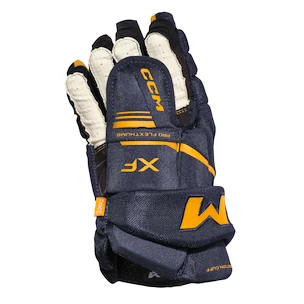 Eishockeyhandschuhe CCM Tacks XF Navy/Sunflower Junior