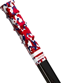 Ende des Hockeyschlägers RocketGrip Hole Camo Grip Blue/Red