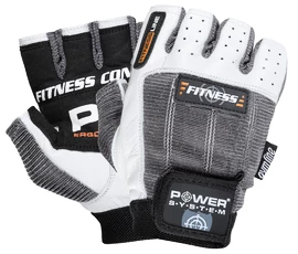 Fitness-Handschuhe Power System Fitness Rukavice Fitness Bílošedé