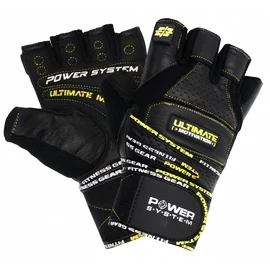 Fitness-Handschuhe Power System Fitness Rukavice Ultimate Motivation Černožluté