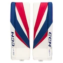 Goalie Schienen CCM Axis F5 White/Red/Blue Junior